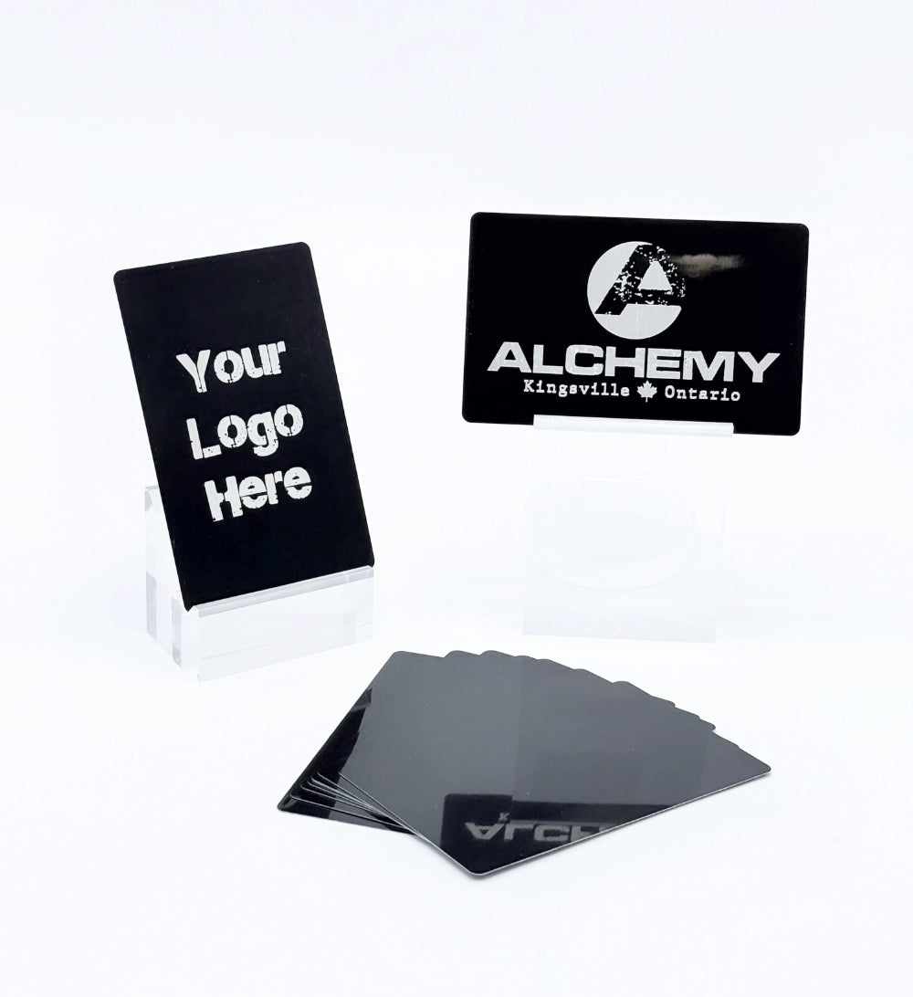 Metal Business Cards, Laser-Engraved (Pack of 50)