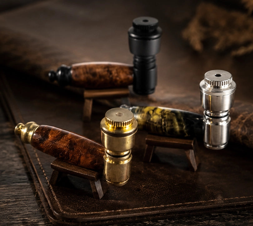 Little Bud handcrafted smoking pipes with handcrafted barrels and multiple hardware options