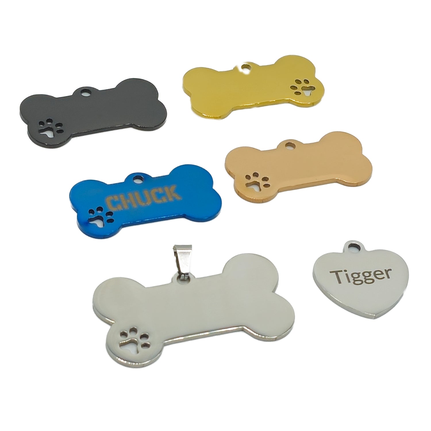 Shield Series Laser-Engraved Stainless Steel Pet Tags