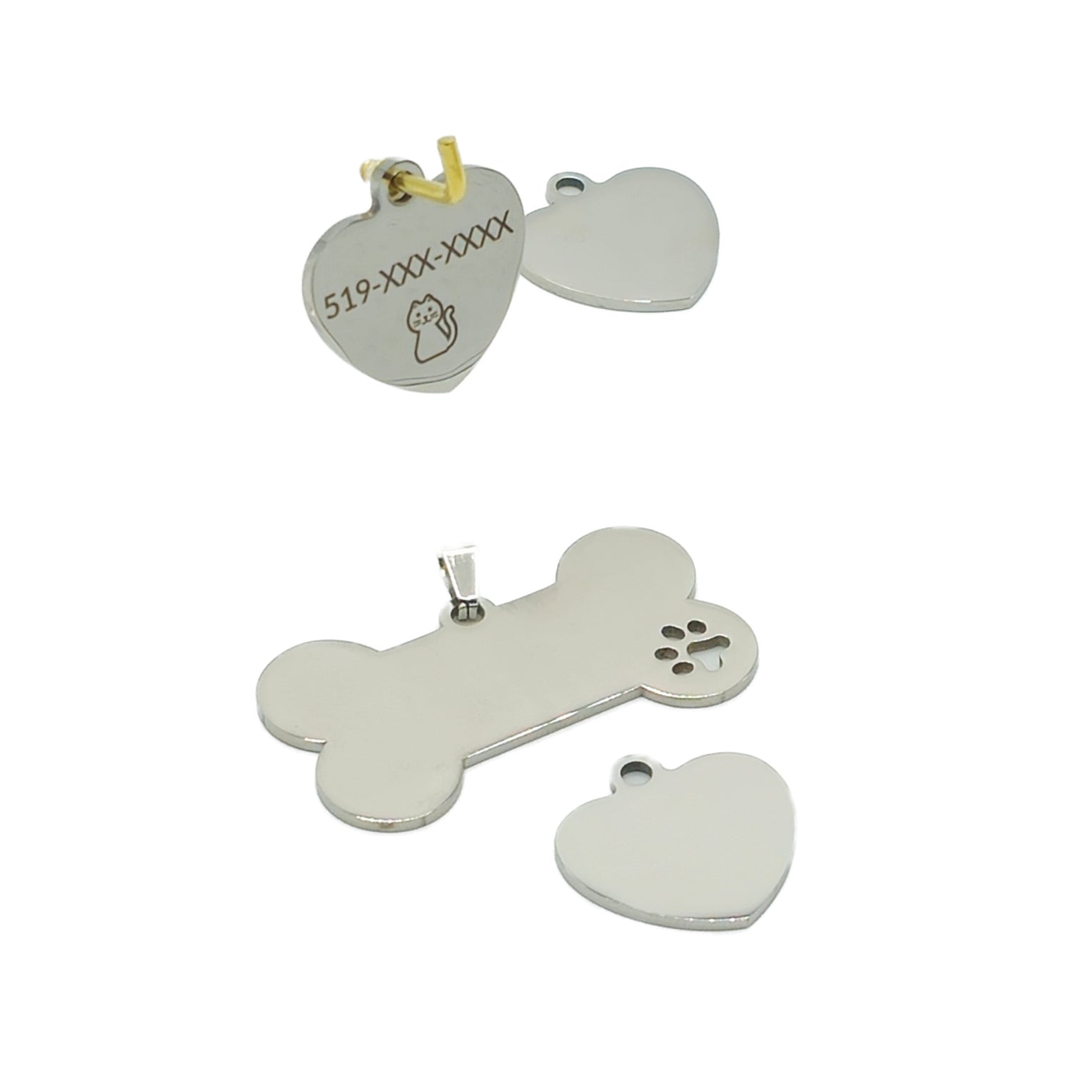 Shield Series Laser-Engraved Stainless Steel Pet Tags