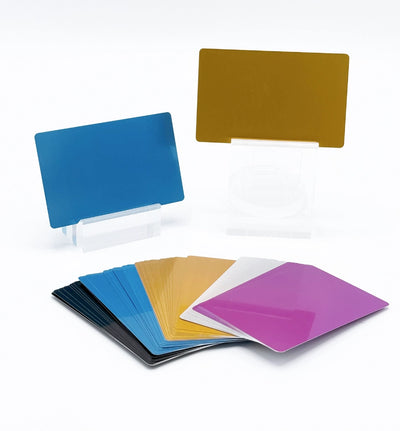 Metal Business Cards, Laser-Engraved (Pack of 50)