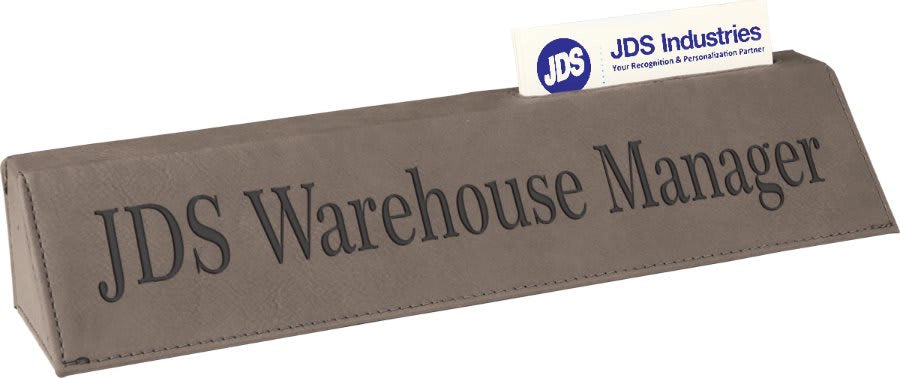 Desk Wedge - Leatherette - 10-1/2" With Business Card Slot