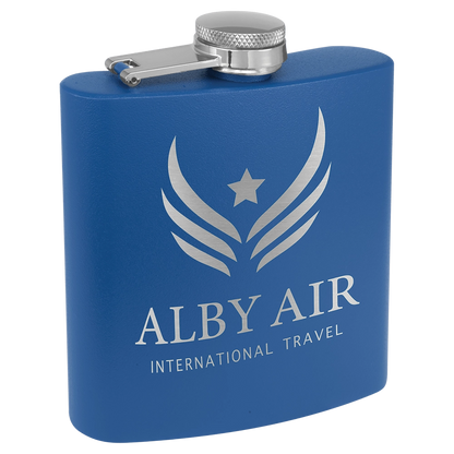 Personalized 6 oz. Matte Finish Stainless Steel Flask