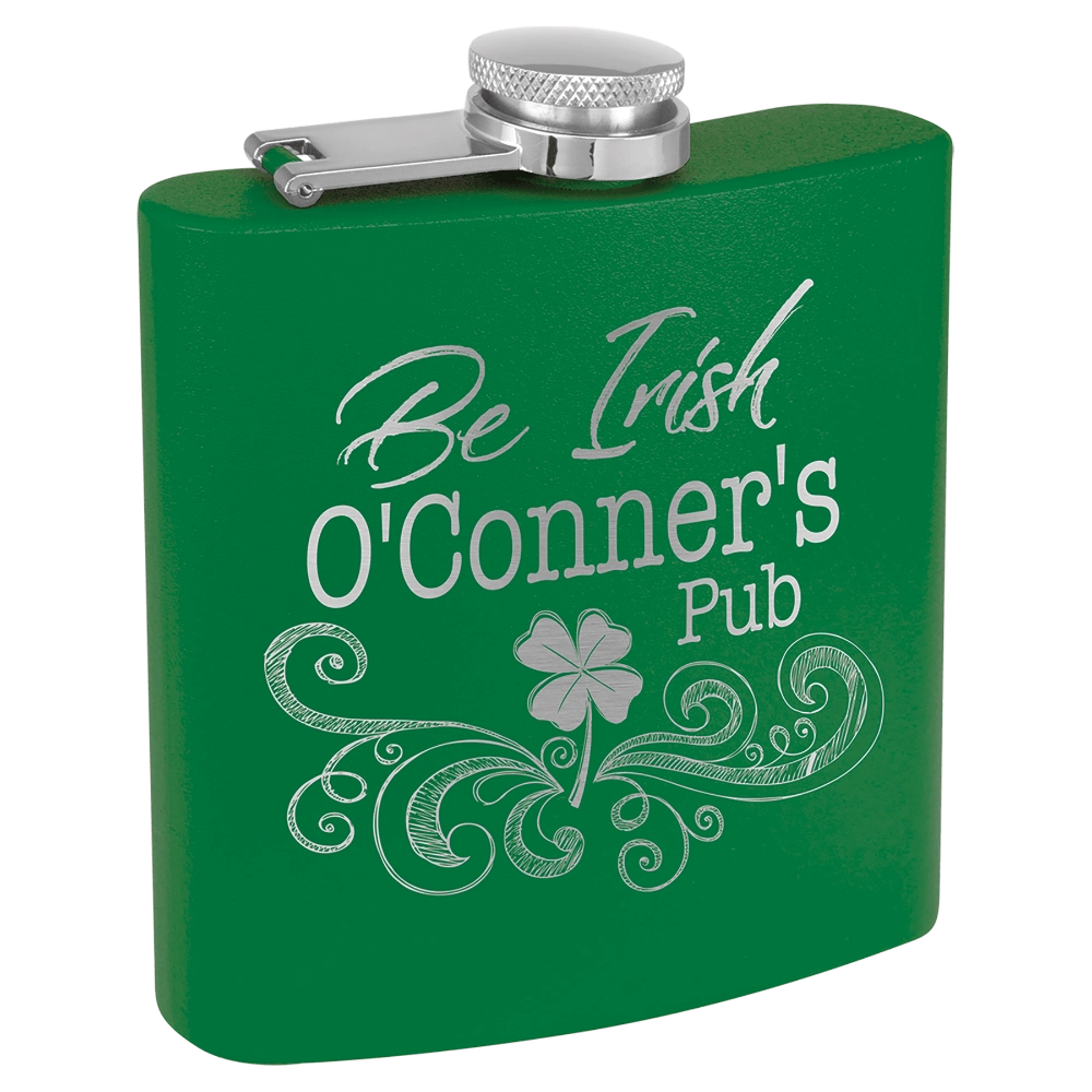 Personalized 6 oz. Matte Finish Stainless Steel Flask