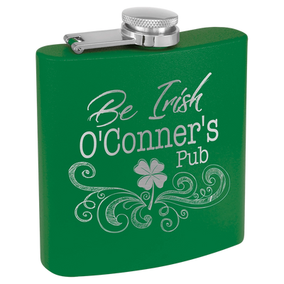 Personalized 6 oz. Matte Finish Stainless Steel Flask