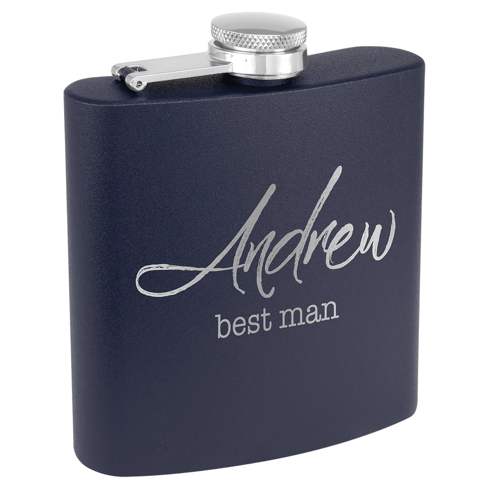 Personalized 6 oz. Matte Finish Stainless Steel Flask