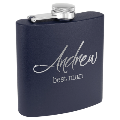 Personalized 6 oz. Matte Finish Stainless Steel Flask