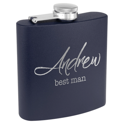 Personalized 6 oz. Matte Finish Stainless Steel Flask