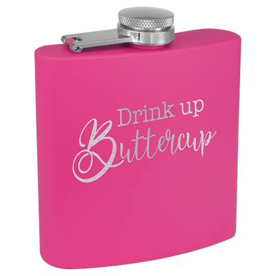 Personalized 6 oz. Matte Finish Stainless Steel Flask
