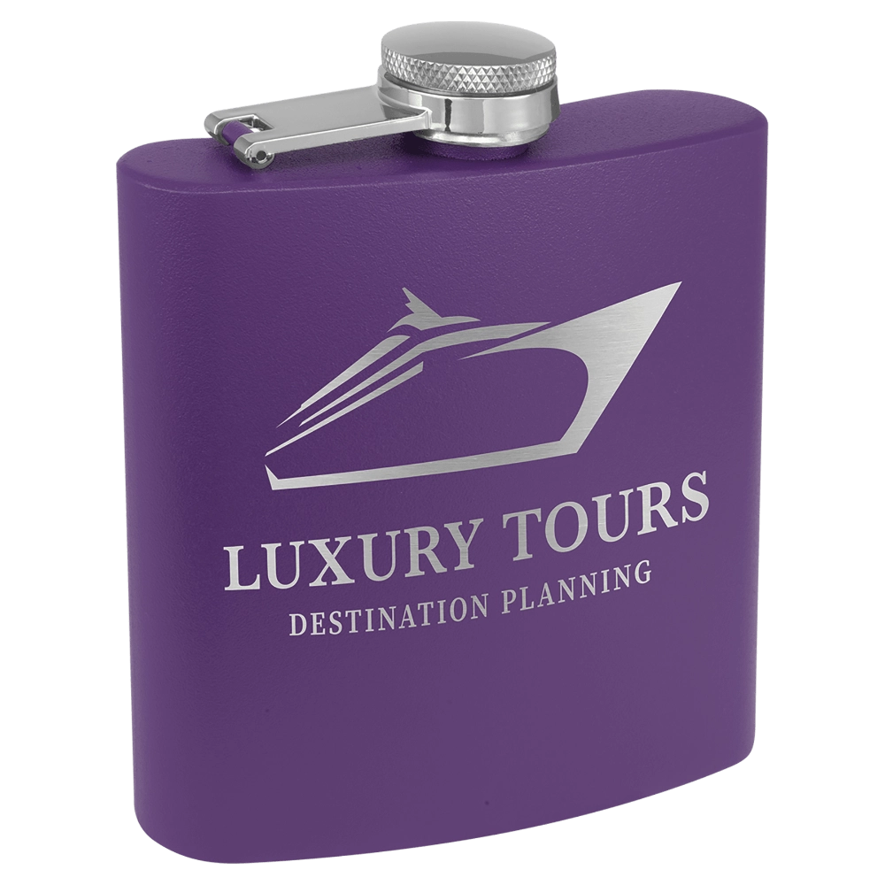 Personalized 6 oz. Matte Finish Stainless Steel Flask