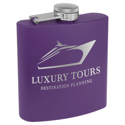 Personalized 6 oz. Matte Finish Stainless Steel Flask