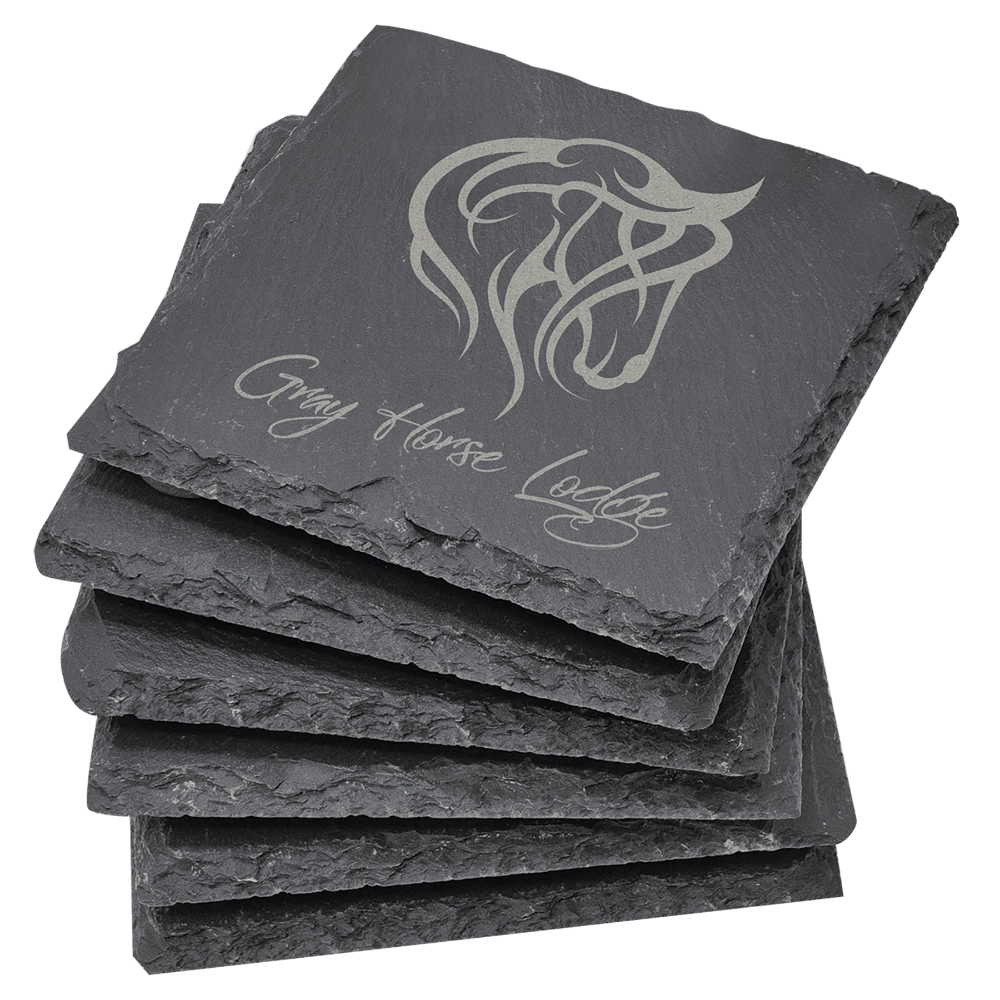 Personalized Slate Coasters, Set of 6