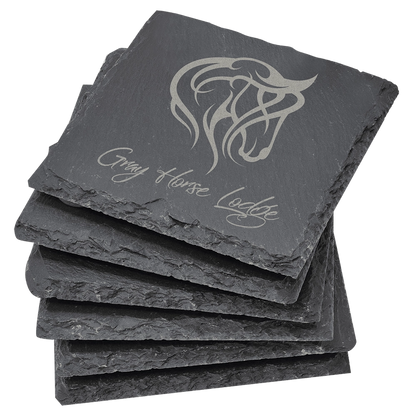 Personalized Slate Coasters, Set of 6