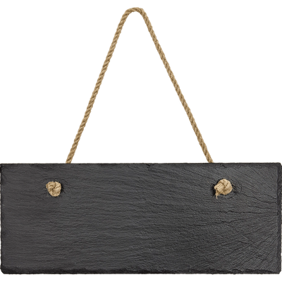 Personalized Slate Wall Decor with Hanger String - 10" x 4" Rectangle