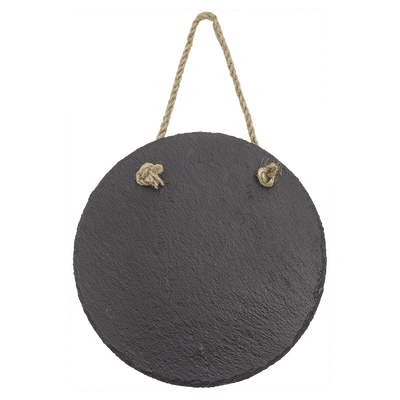 Personalized Slate Wall Decor with Hander String - 7" Round