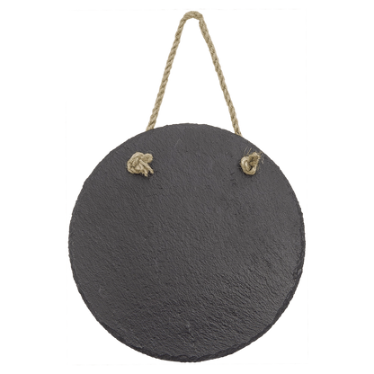 Personalized Slate Wall Decor with Hander String - 7" Round