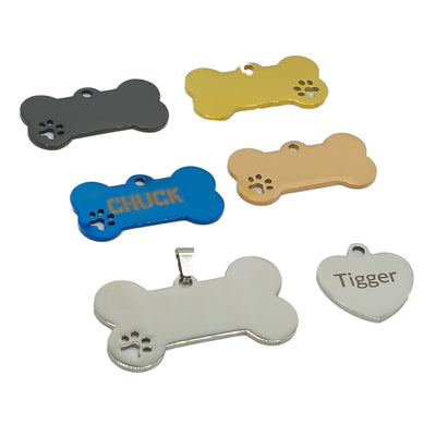 Shield Series Laser-Engraved Stainless Steel Pet Tags