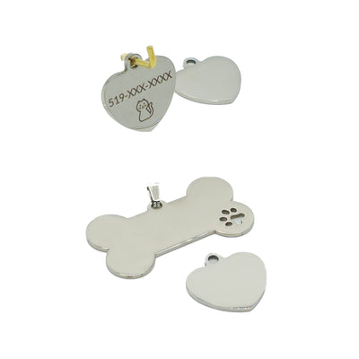 Shield Series Laser-Engraved Stainless Steel Pet Tags