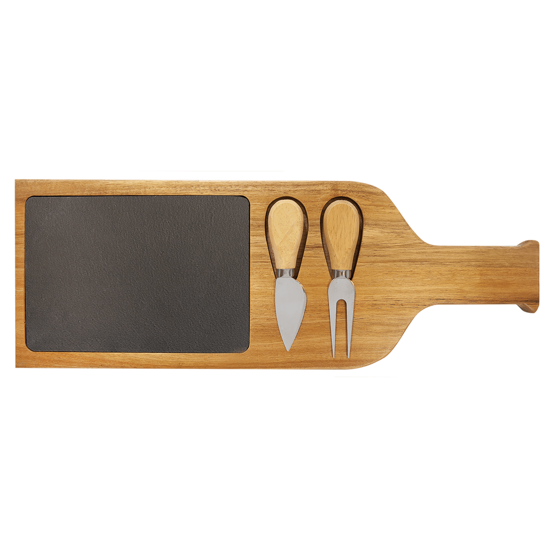 Personalized Slate and Acacia Wood Serving Boards